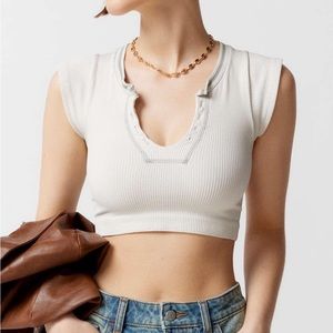 go for gold white top